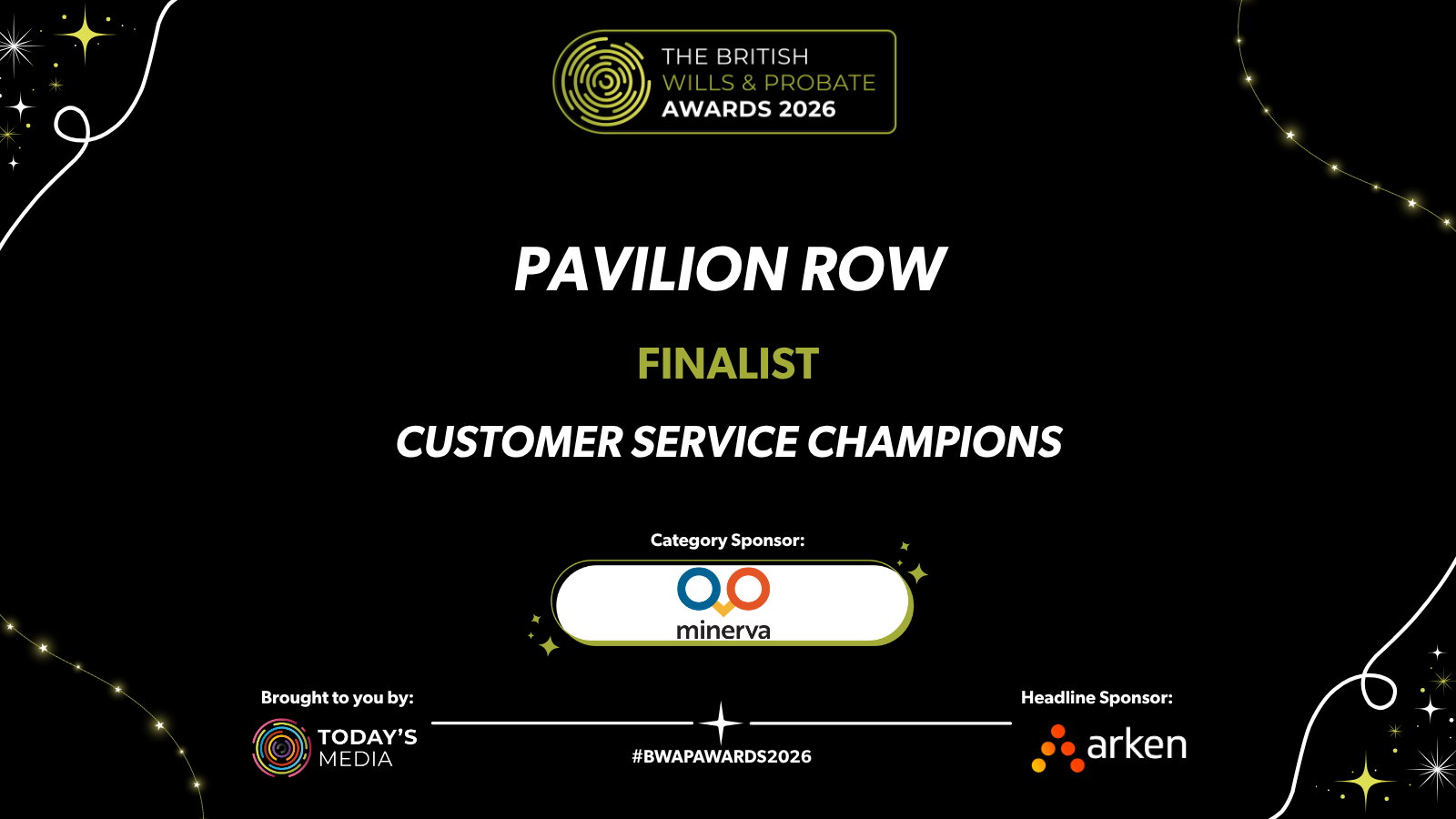 Pavilion Row shortlisted for Customer Service Champion award